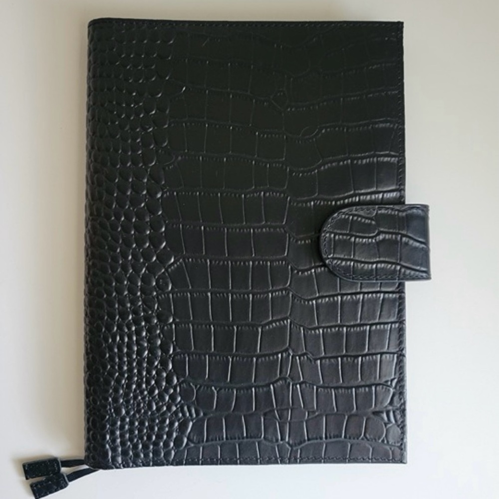 Moterm A5 Crocodile Embossed Black Notebook Cover